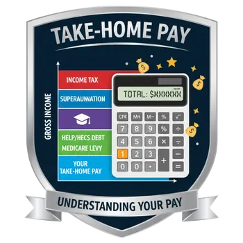 Clear chart showing a salary breakdown into tax, super, Medicare, and net income